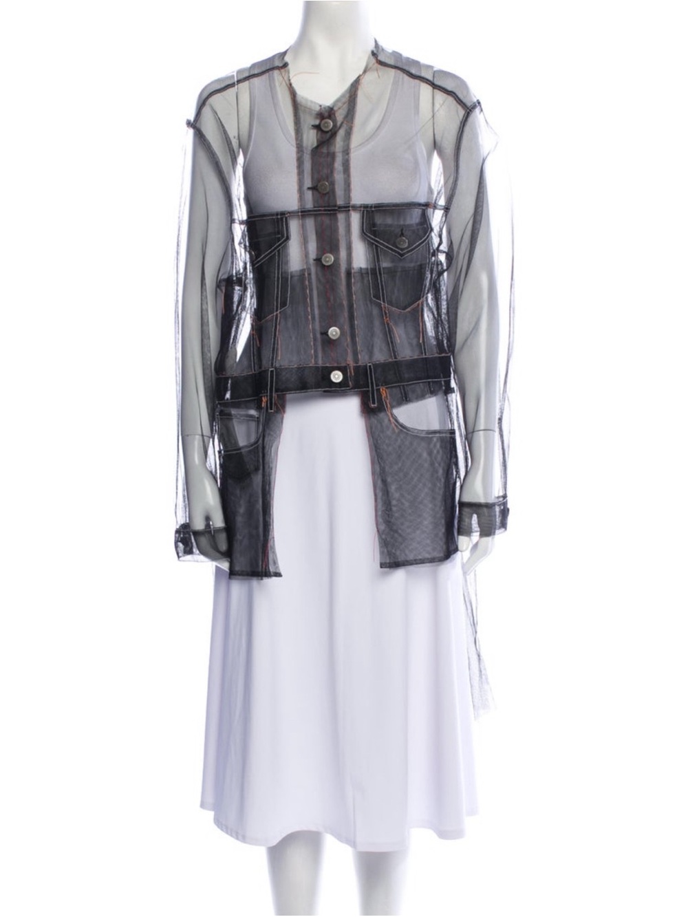 Maison Martin Margiela Black Sheer Mesh Jacket
